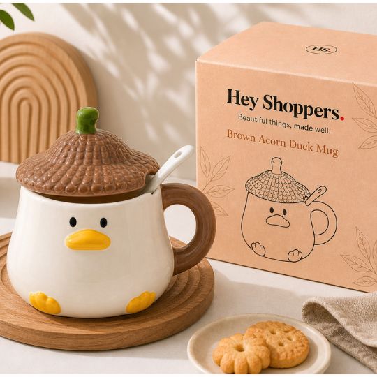 Brown Acorn Duck Mug