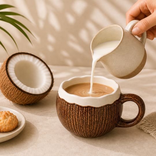 Coconut Shape Ceramic Mug