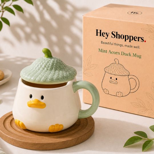 Mint Acorn Duck Mug