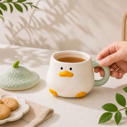 Mint Acorn Duck Mug