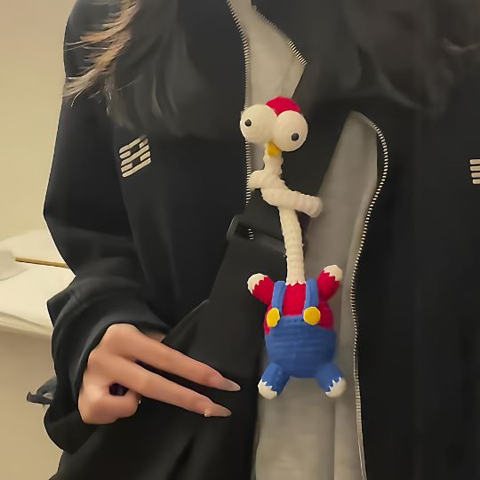 Crochet Mario Chicken Charm