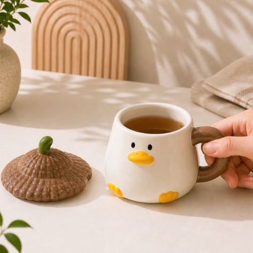Brown Acorn Duck Mug