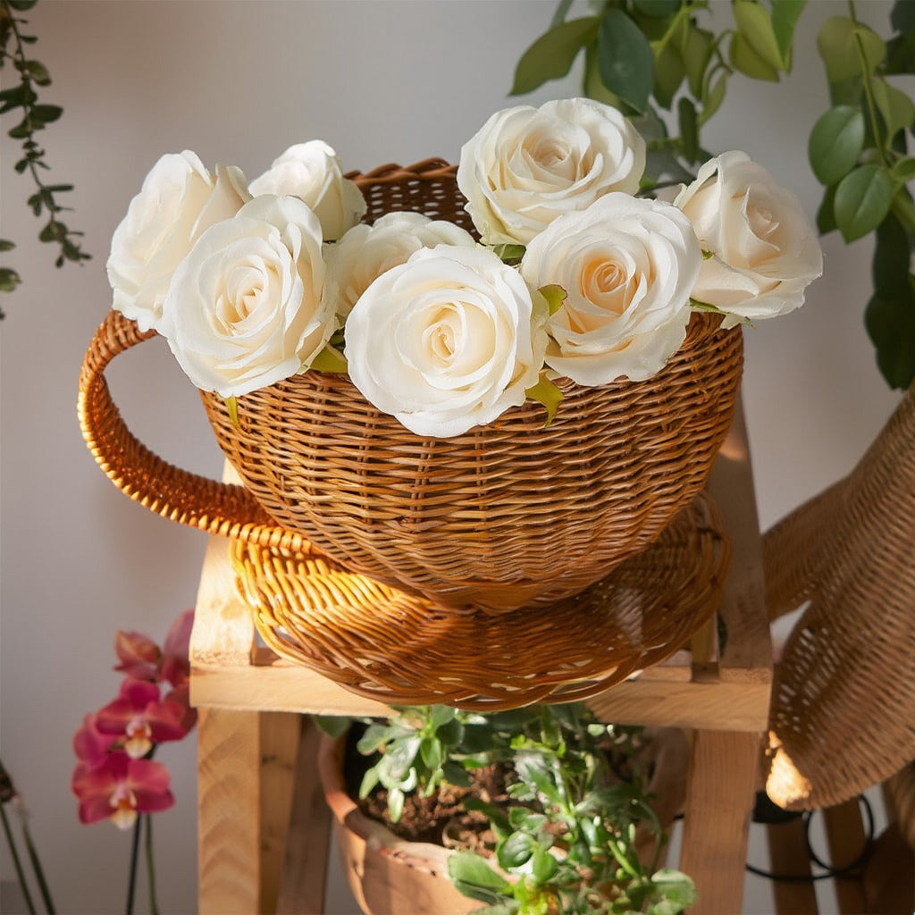Wicker Teacup Basket