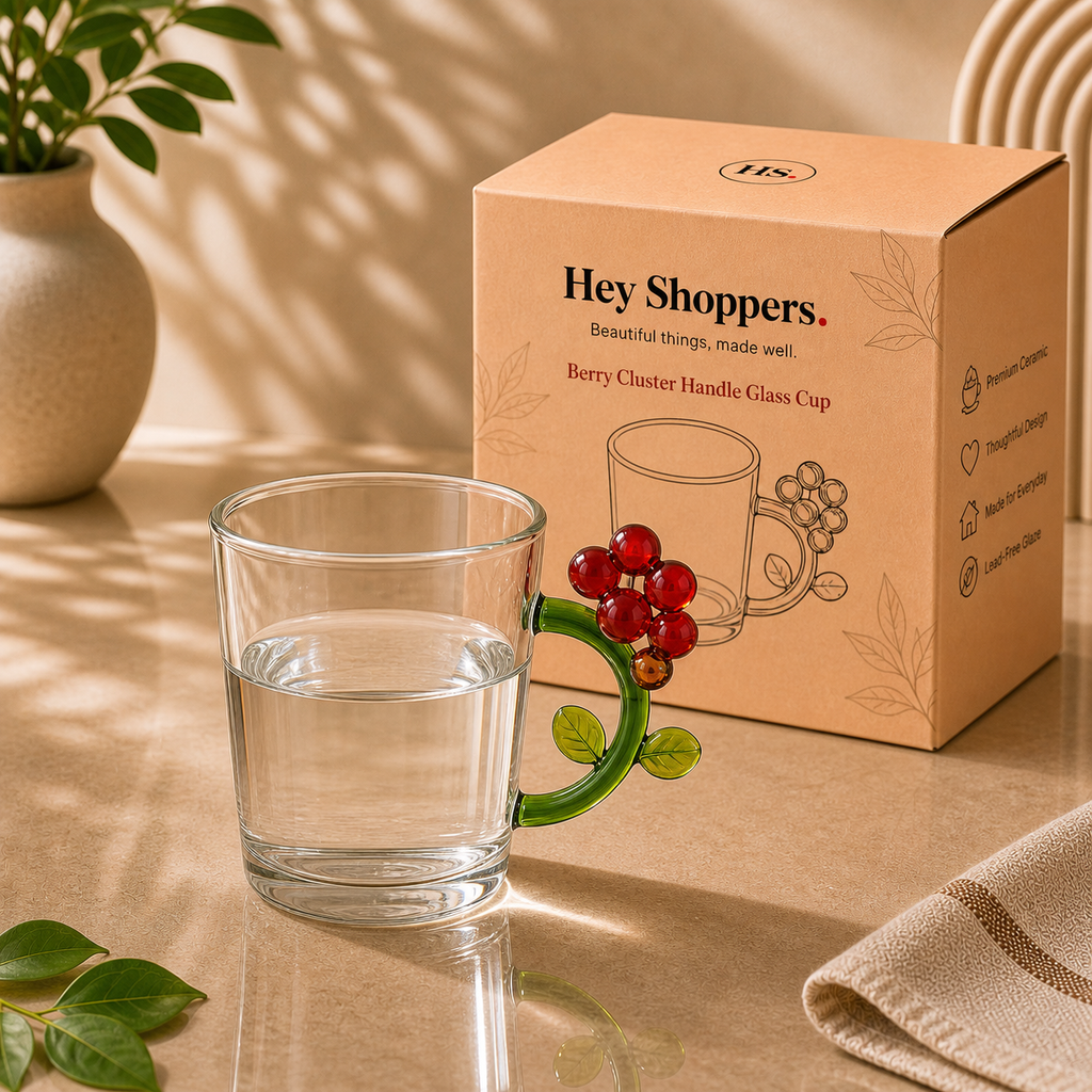 Berry Handle Glass Cup