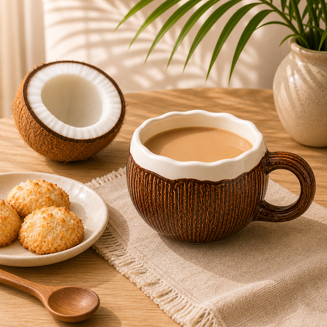 Coconut Shape Ceramic Mug