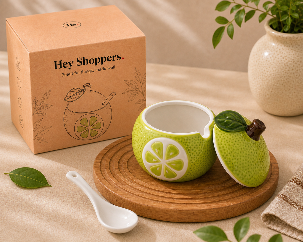 Green Citrus Ceramic Jar