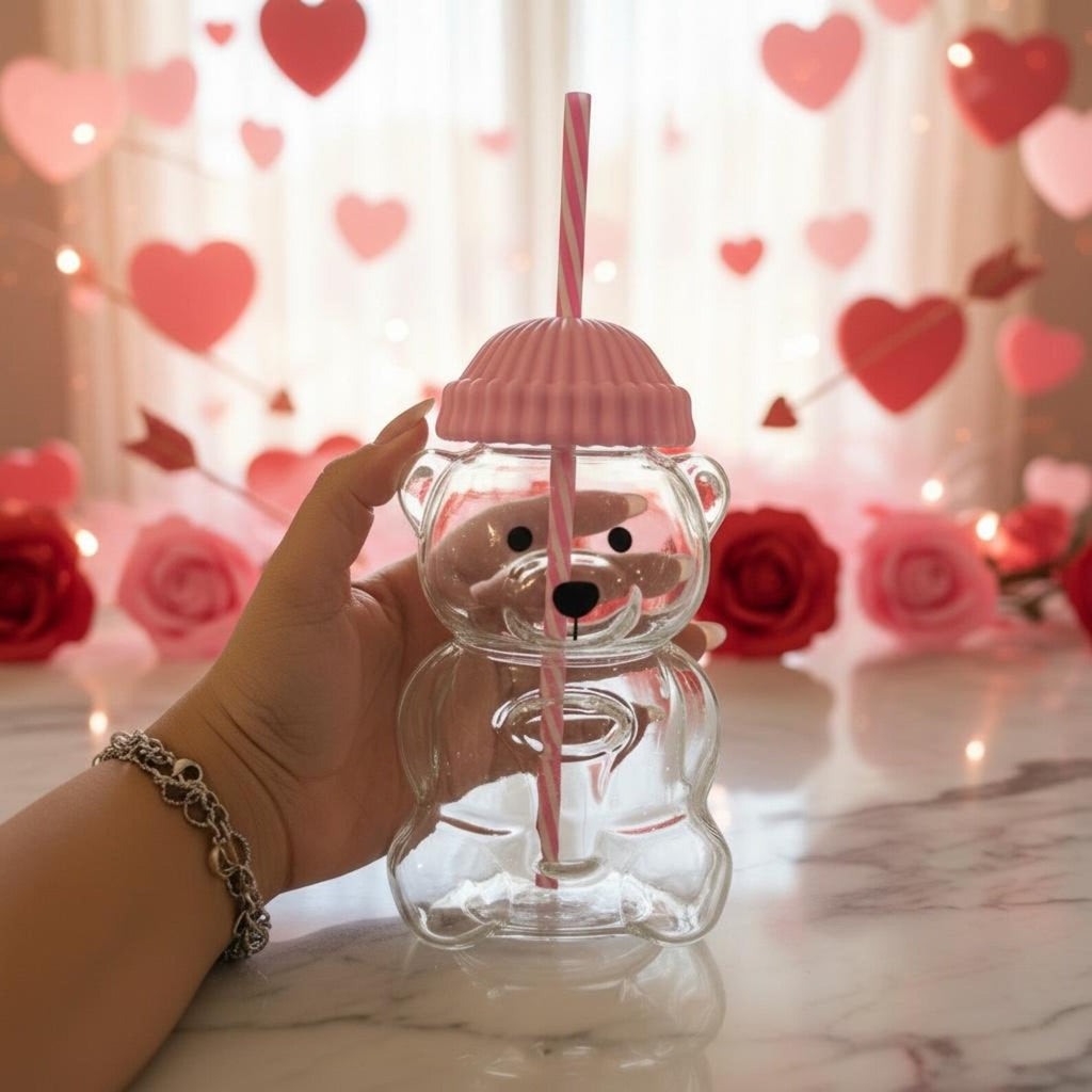 Teddy Bear Glass Cup