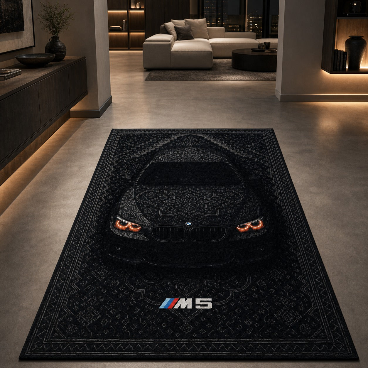 Luxury Car Logo Floor Mat (5 Feet x 7 Feet)
