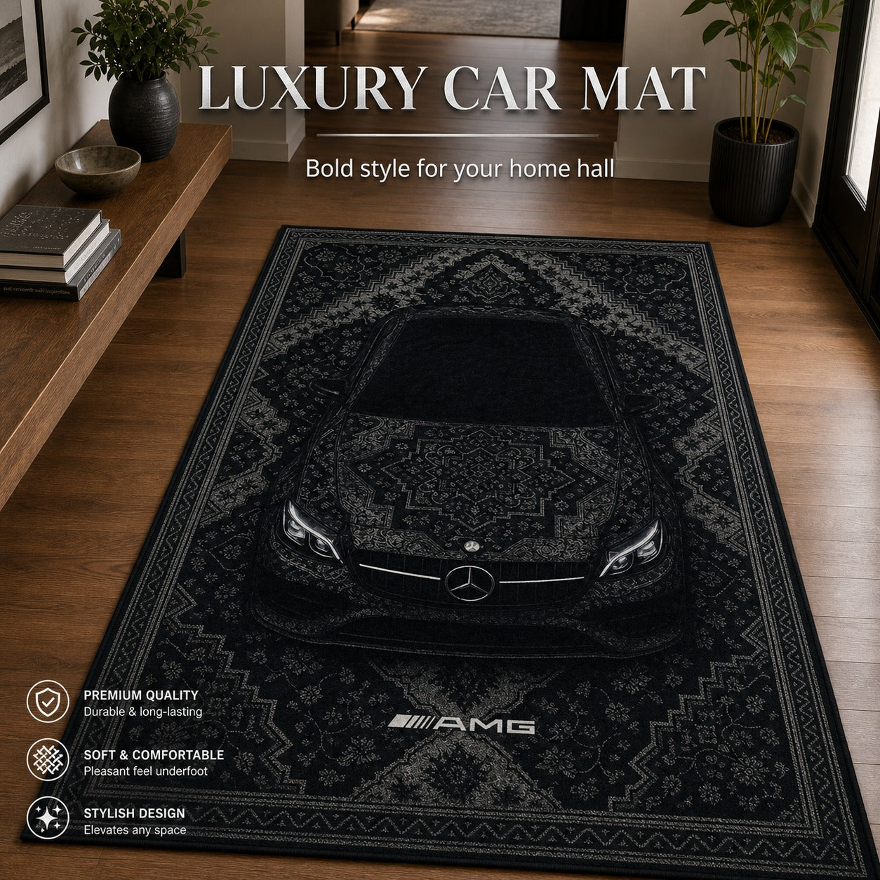 Luxury Car Logo Floor Mat (5 Feet x 7 Feet)
