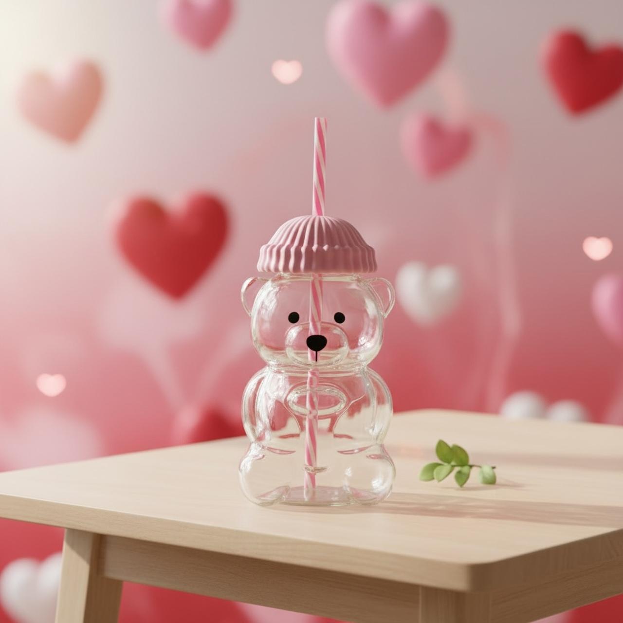 Teddy Bear Glass Cup