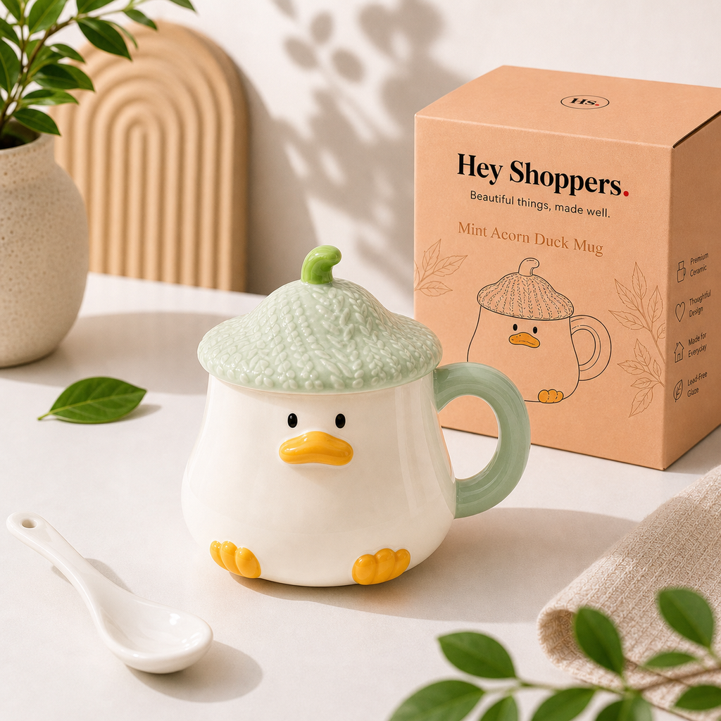 Mint Acorn Duck Mug