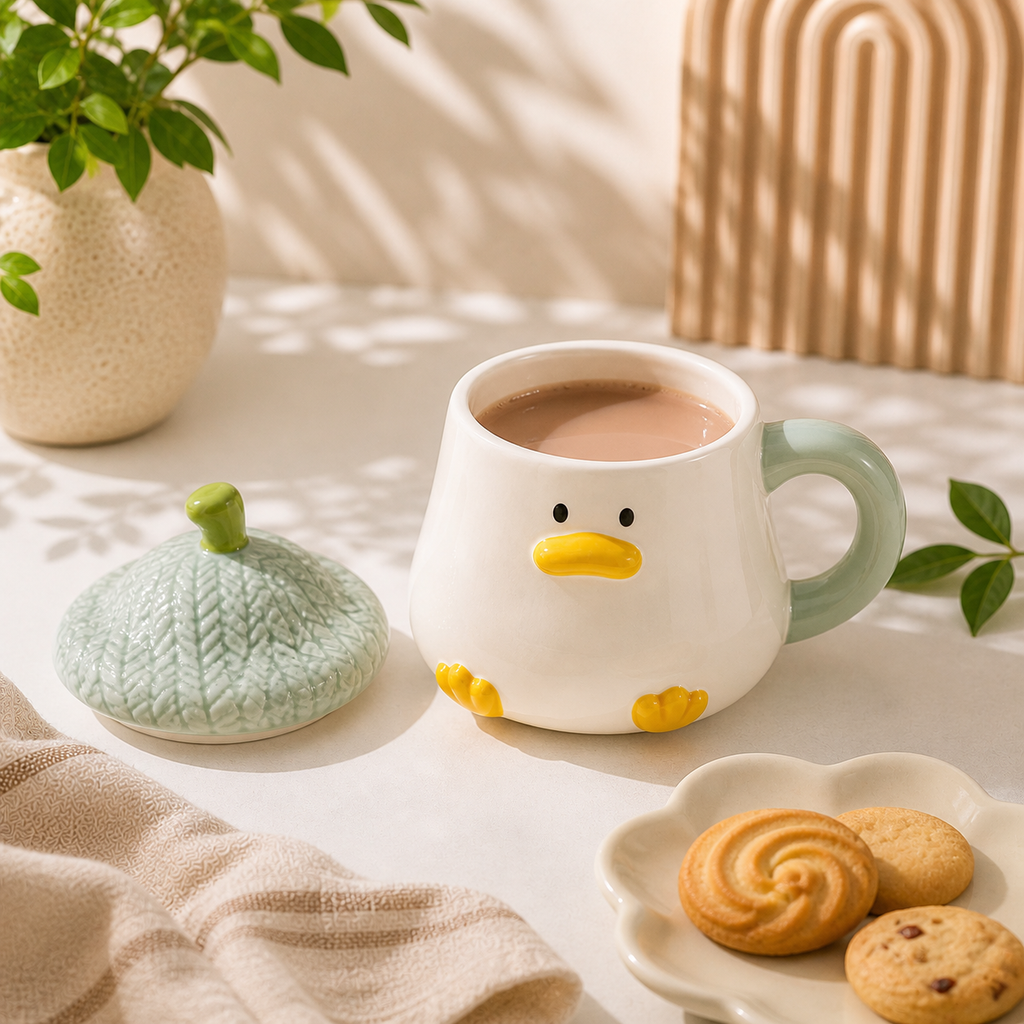 Mint Acorn Duck Mug