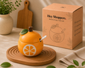 Orange Ceramic Jar