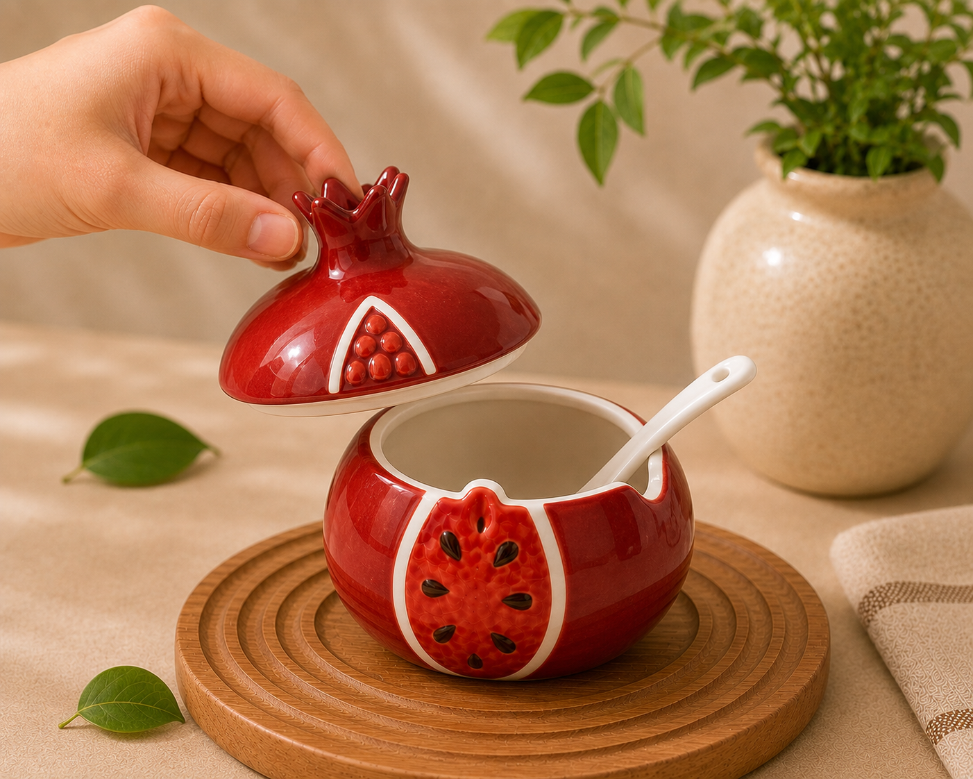 Pomegranate Ceramic Jar