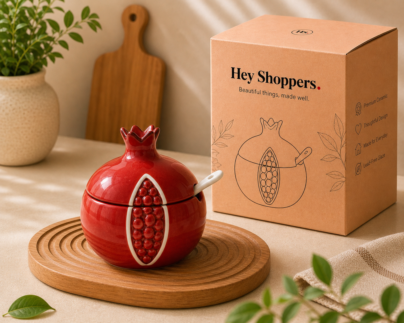 Pomegranate Ceramic Jar