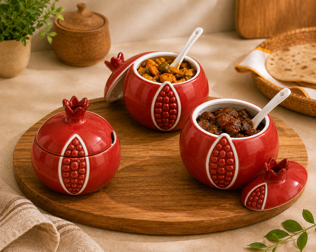 Pomegranate Ceramic Jar