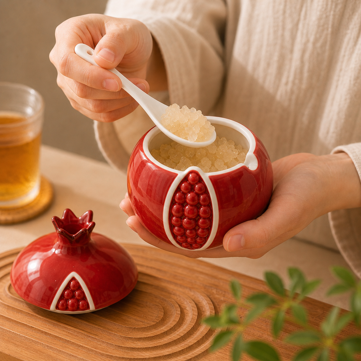 Pomegranate Ceramic Jar