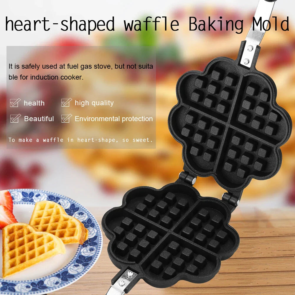 Heart-Shaped Waffle Maker Pan