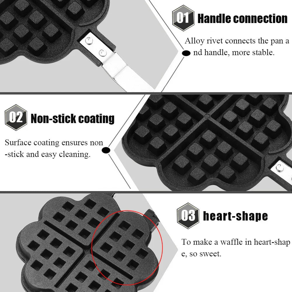 Heart-Shaped Waffle Maker Pan