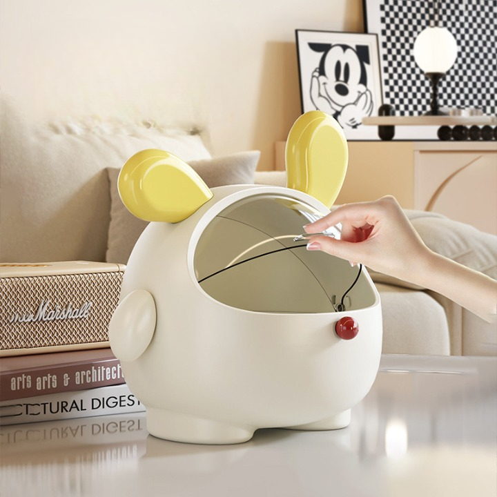 Cartoon Trash Can with Lid