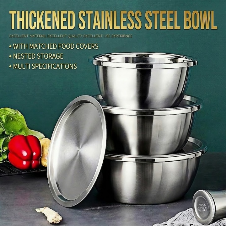 Stainless Steel Bowl With Lid
