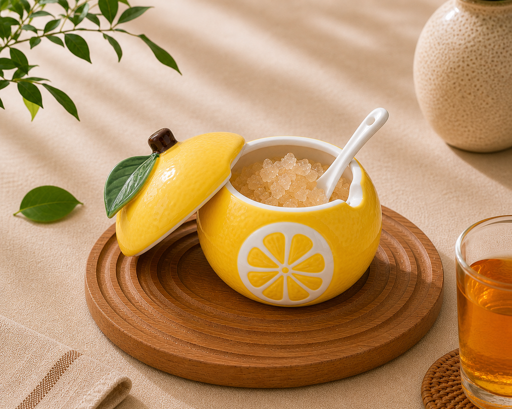 Lemon Ceramic Jar